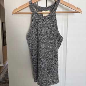 Maeve Anthropologie Black and White Knit Tank Top